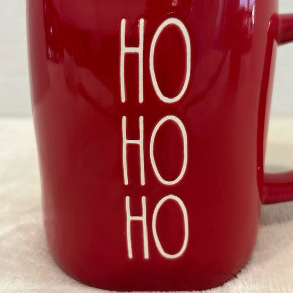 Rae Dunn Artisan Collection by Magenta “HO HO HO” Embossed Ceramic Christmas Mug - Picture 2 of 10